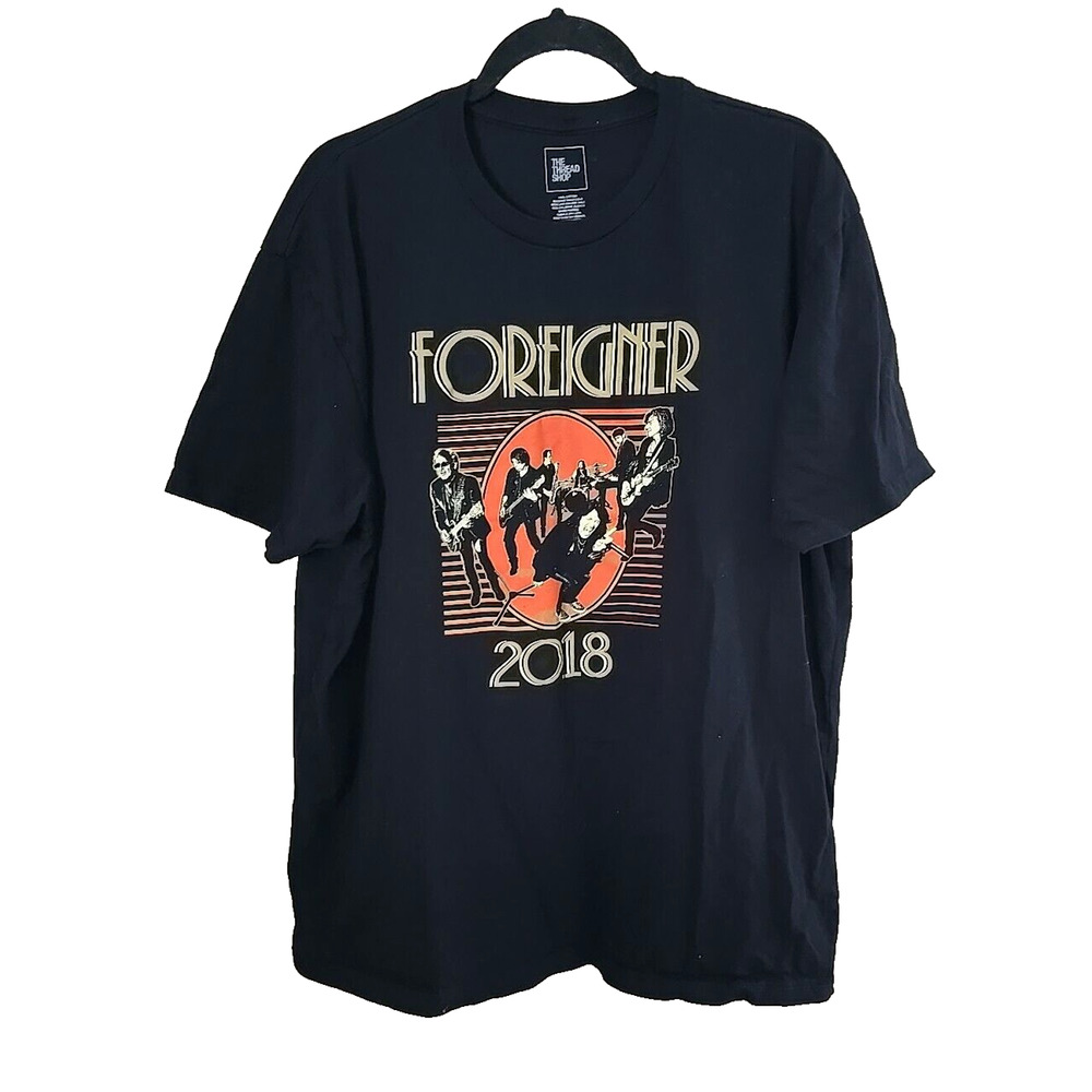 Foreigner 2018 Tour Rock and Roll Band Crew Neck Short Sleeve Top Men's Size 2X